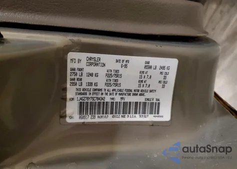 1995 Jeep Grand Cherokee Limited z USA, uszkodzony, nr VIN 1J4GZ78Y7SC784342